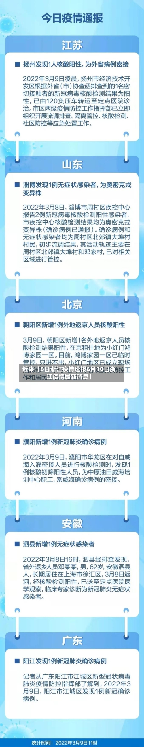 近来【6日浙江疫情速报6月10日浙江疫情最新消息】-第2张图片