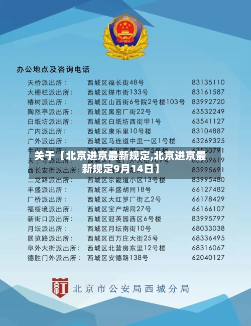 关于【北京进京最新规定,北京进京最新规定9月14日】