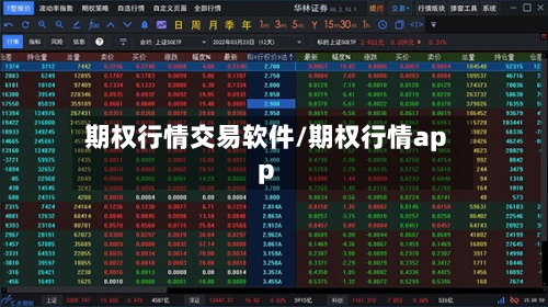期权行情交易软件/期权行情app