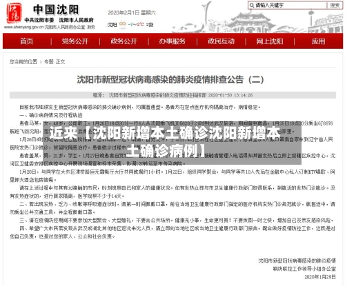 近来【沈阳新增本土确诊沈阳新增本土确诊病例】-第3张图片