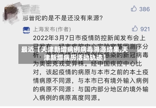 最近【天津新增病例病毒溯源结果,天津新增病历活动轨迹】