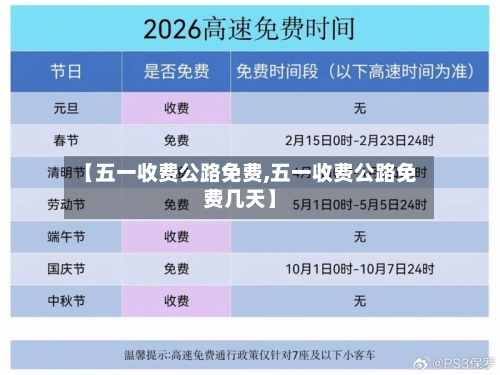 【五一收费公路免费,五一收费公路免费几天】