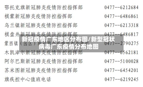 新冠疫情广东地区分布图/新型冠状病毒广东疫情分布地图