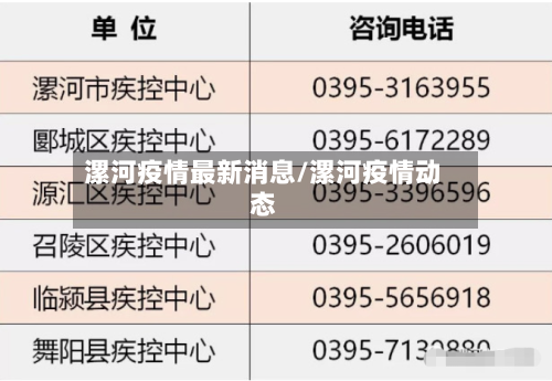 漯河疫情最新消息/漯河疫情动态-第3张图片