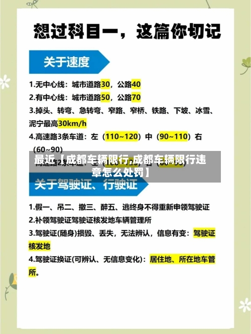 最近【成都车辆限行,成都车辆限行违章怎么处罚】