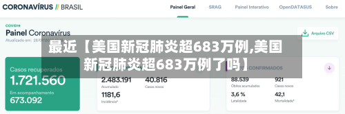 最近【美国新冠肺炎超683万例,美国新冠肺炎超683万例了吗】