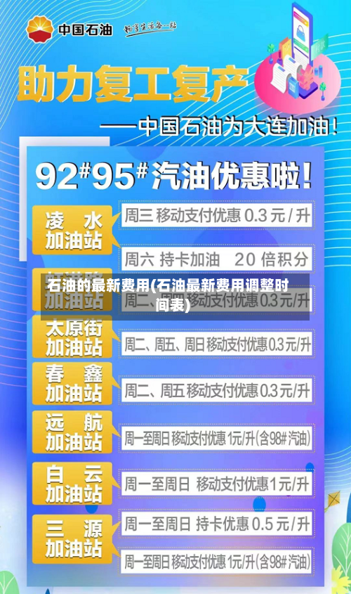 石油的最新费用(石油最新费用调整时间表)