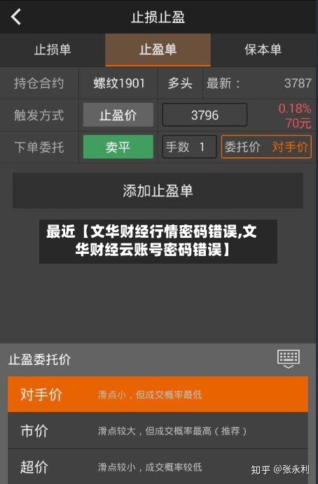 最近【文华财经行情密码错误,文华财经云账号密码错误】-第2张图片