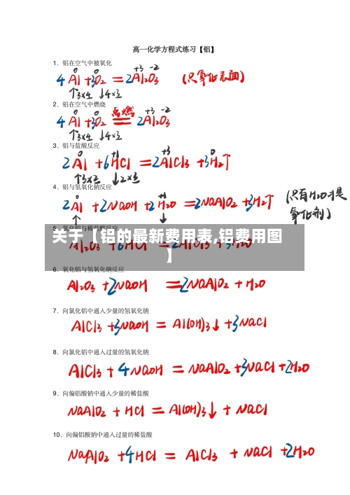 关于【铝的最新费用表,铝费用图】