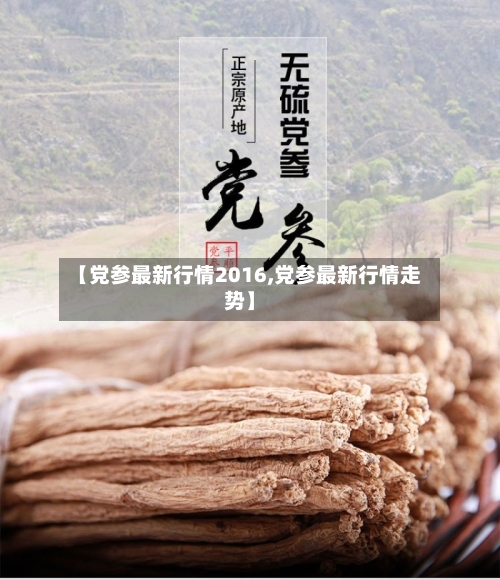 【党参最新行情2016,党参最新行情走势】-第2张图片