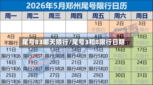 尾号83哪天限行/尾号3和8限行日期