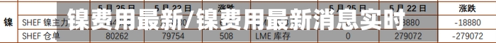 镍费用最新/镍费用最新消息实时