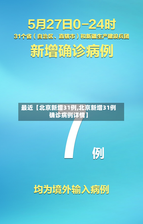 最近【北京新增31例,北京新增31例确诊病例详情】