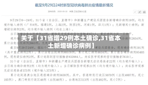 关于【31省增29例本土确诊,31省本土新增确诊病例】-第2张图片