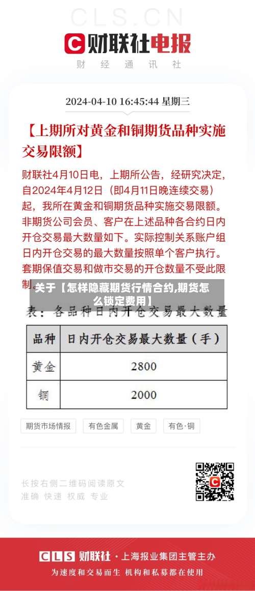 关于【怎样隐藏期货行情合约,期货怎么锁定费用】