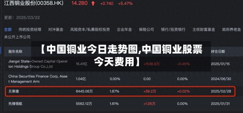 【中国铜业今日走势图,中国铜业股票今天费用】-第2张图片
