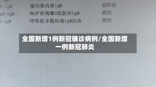 全国新增1例新冠确诊病例/全国新增一例新冠肺炎