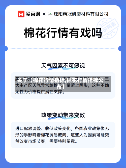 关于【棉花行情指标,棉花行情指标公布】