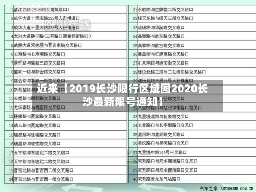 近来【2019长沙限行区域图2020长沙最新限号通知】