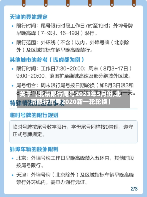 关于【北京限行尾号2023年5月份,北京限行尾号2020新一轮轮换】-第2张图片