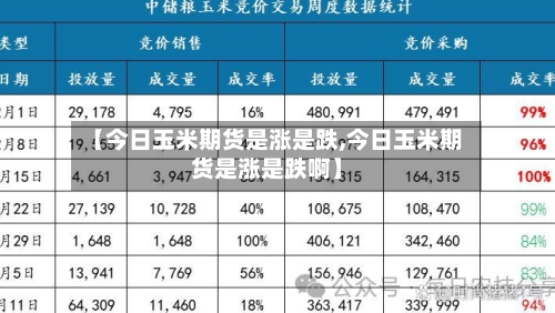 【今日玉米期货是涨是跌,今日玉米期货是涨是跌啊】