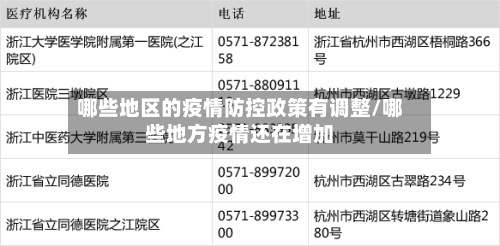哪些地区的疫情防控政策有调整/哪些地方疫情还在增加-第2张图片