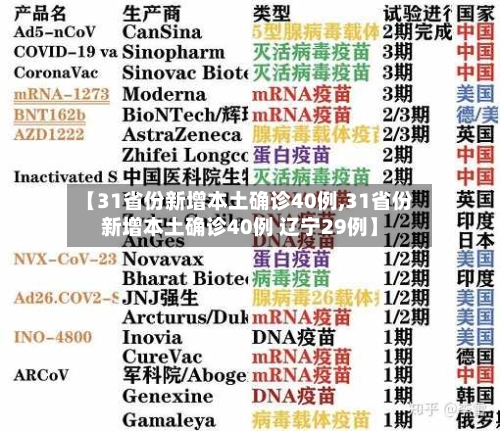 【31省份新增本土确诊40例,31省份新增本土确诊40例 辽宁29例】-第2张图片