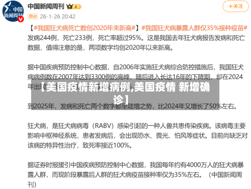 【美国疫情新增病例,美国疫情 新增确诊】