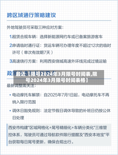 最近【限号2024年3月限号时间表,限号2024年3月限号时间表格】