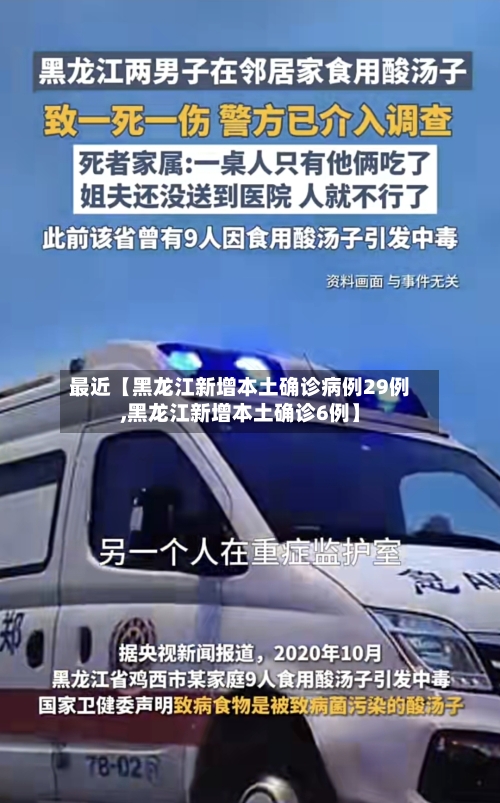 最近【黑龙江新增本土确诊病例29例,黑龙江新增本土确诊6例】