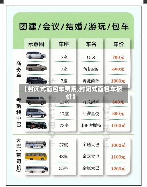 【封闭式面包车费用,封闭式面包车报价】