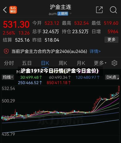 沪金1912今日行情(沪金今日金价)