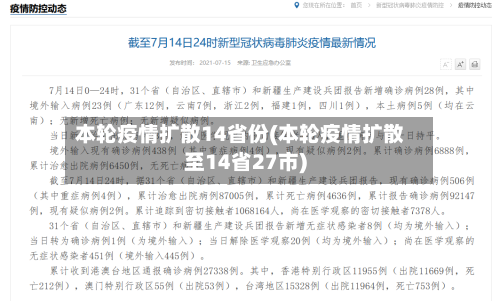 本轮疫情扩散14省份(本轮疫情扩散至14省27市)-第2张图片