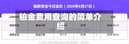 铂金费用查询的简单介绍
