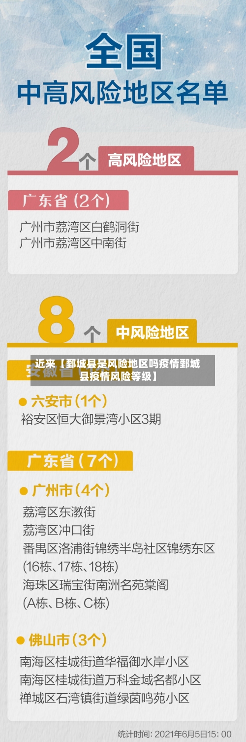 近来【鄄城县是风险地区吗疫情鄄城县疫情风险等级】