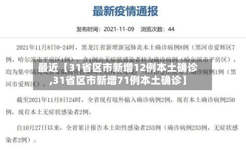 最近【31省区市新增12例本土确诊,31省区市新增71例本土确诊】-第2张图片