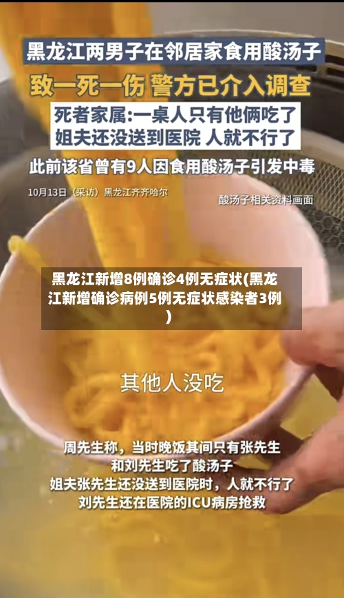 黑龙江新增8例确诊4例无症状(黑龙江新增确诊病例5例无症状感染者3例)