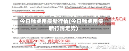 今日锰费用最新行情(今日锰费用最新行情走势)-第2张图片