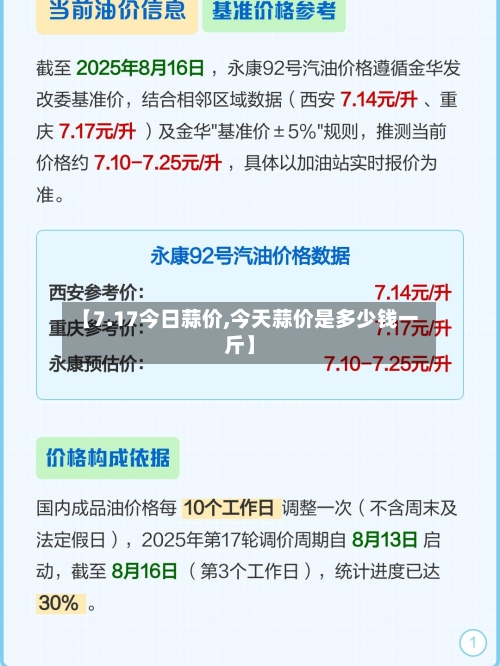 【7.17今日蒜价,今天蒜价是多少钱一斤】