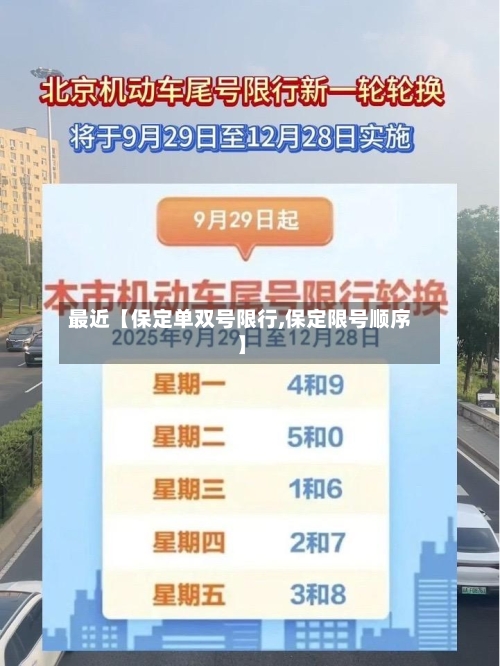最近【保定单双号限行,保定限号顺序】-第3张图片