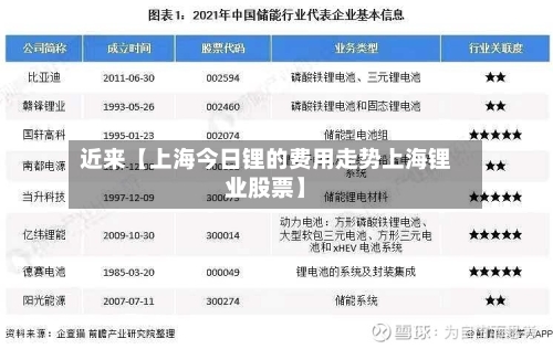 近来【上海今日锂的费用走势上海锂业股票】