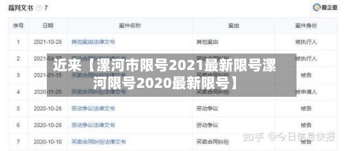 近来【漯河市限号2021最新限号漯河限号2020最新限号】