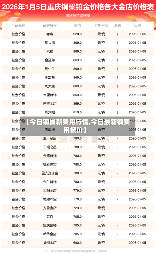 【今日铜最新费用行情,今日最新铜费用报价】-第2张图片