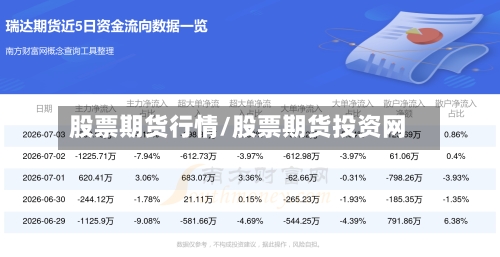 股票期货行情/股票期货投资网-第3张图片