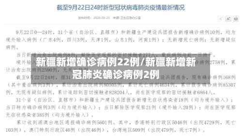 新疆新增确诊病例22例/新疆新增新冠肺炎确诊病例2例