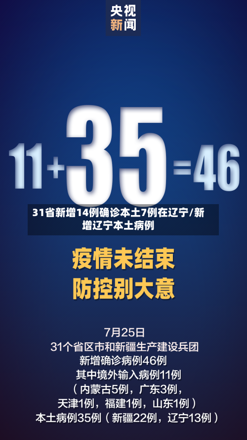 31省新增14例确诊本土7例在辽宁/新增辽宁本土病例