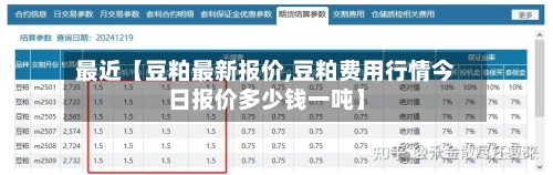 最近【豆粕最新报价,豆粕费用行情今日报价多少钱一吨】