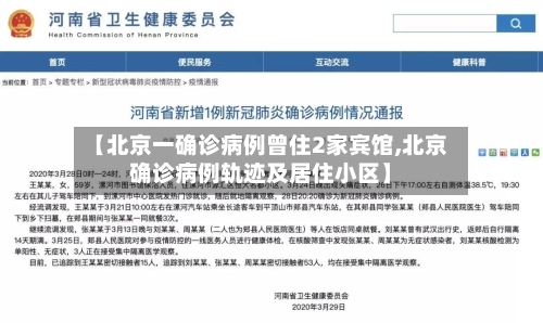 【北京一确诊病例曾住2家宾馆,北京确诊病例轨迹及居住小区】-第2张图片