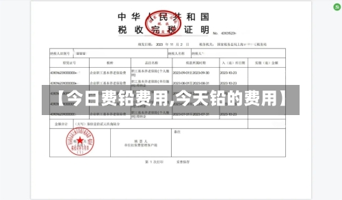 【今日费铅费用,今天铅的费用】-第2张图片