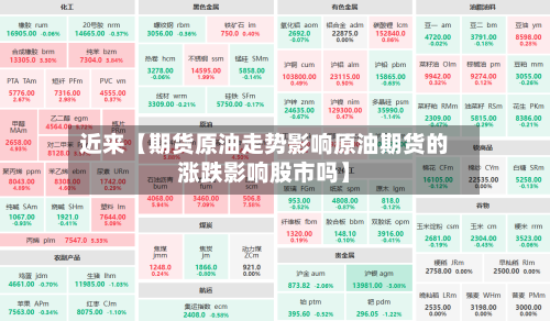 近来【期货原油走势影响原油期货的涨跌影响股市吗】-第2张图片